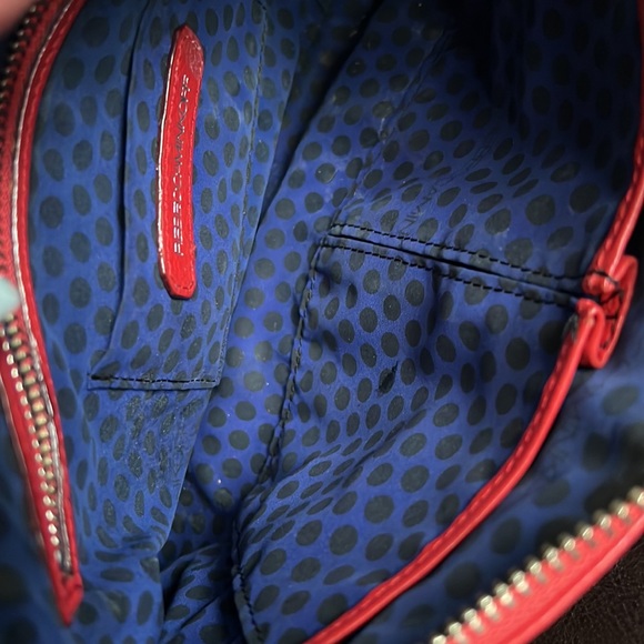 Rebecca Minkoff red Mac handbag with silver chain - Picture 6 of 9